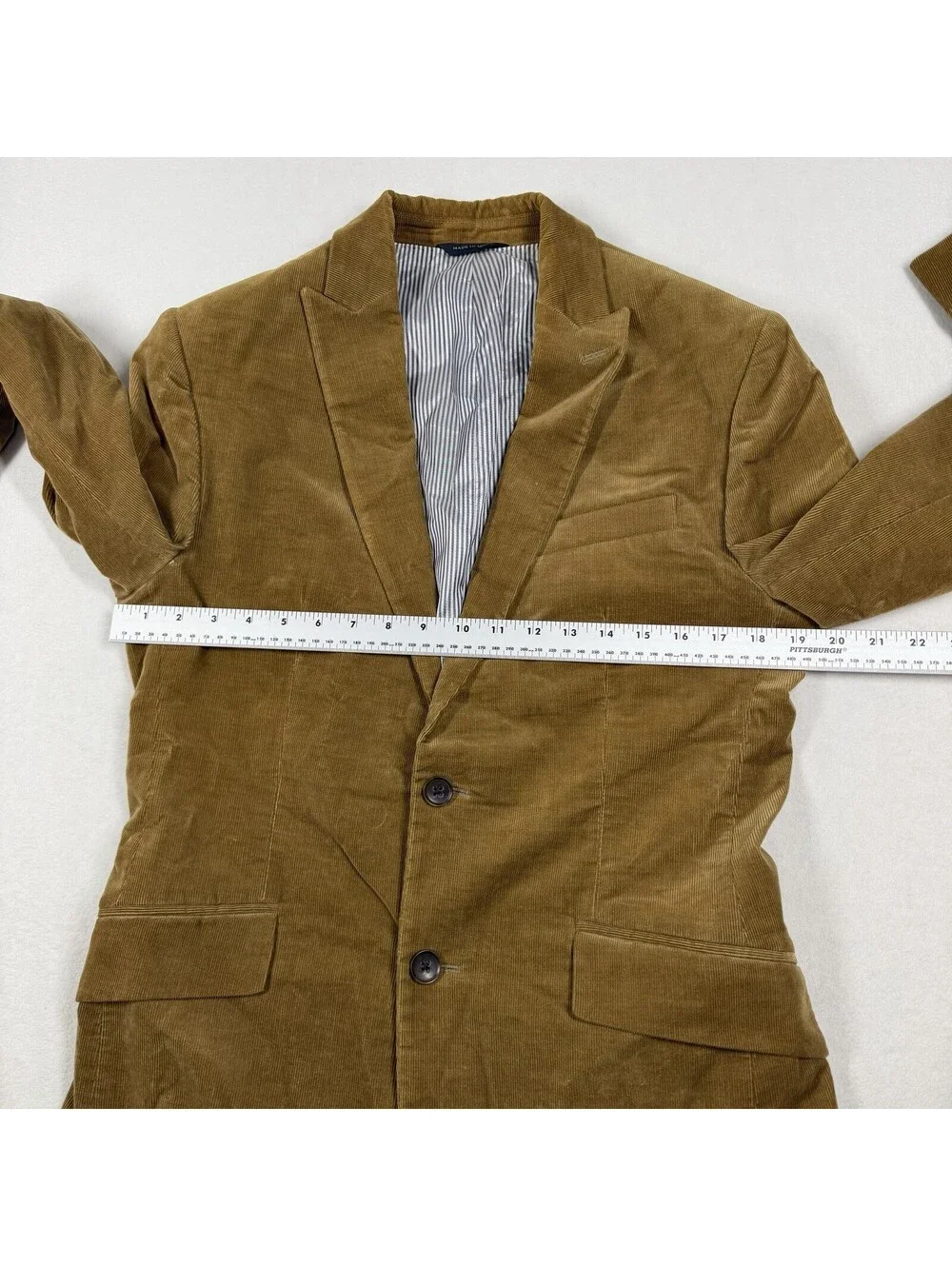 Banana Republic Blazer Mens 38R Corduroy Jacket Sport Coat Duca Visconti Brown